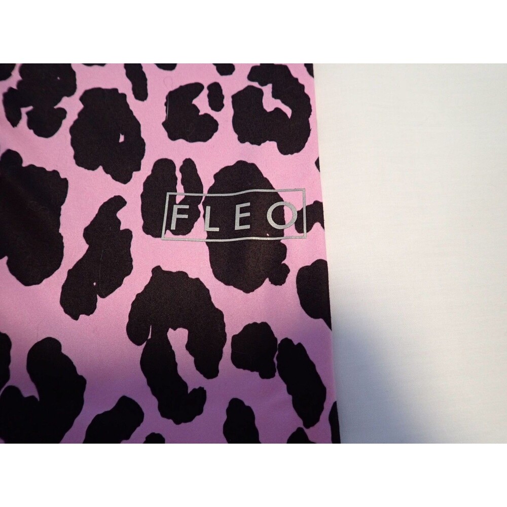 FLEO El Toro High Rise Leggings Pink Leopard Cheetah Print 25" Medium - Picture 6 of 7